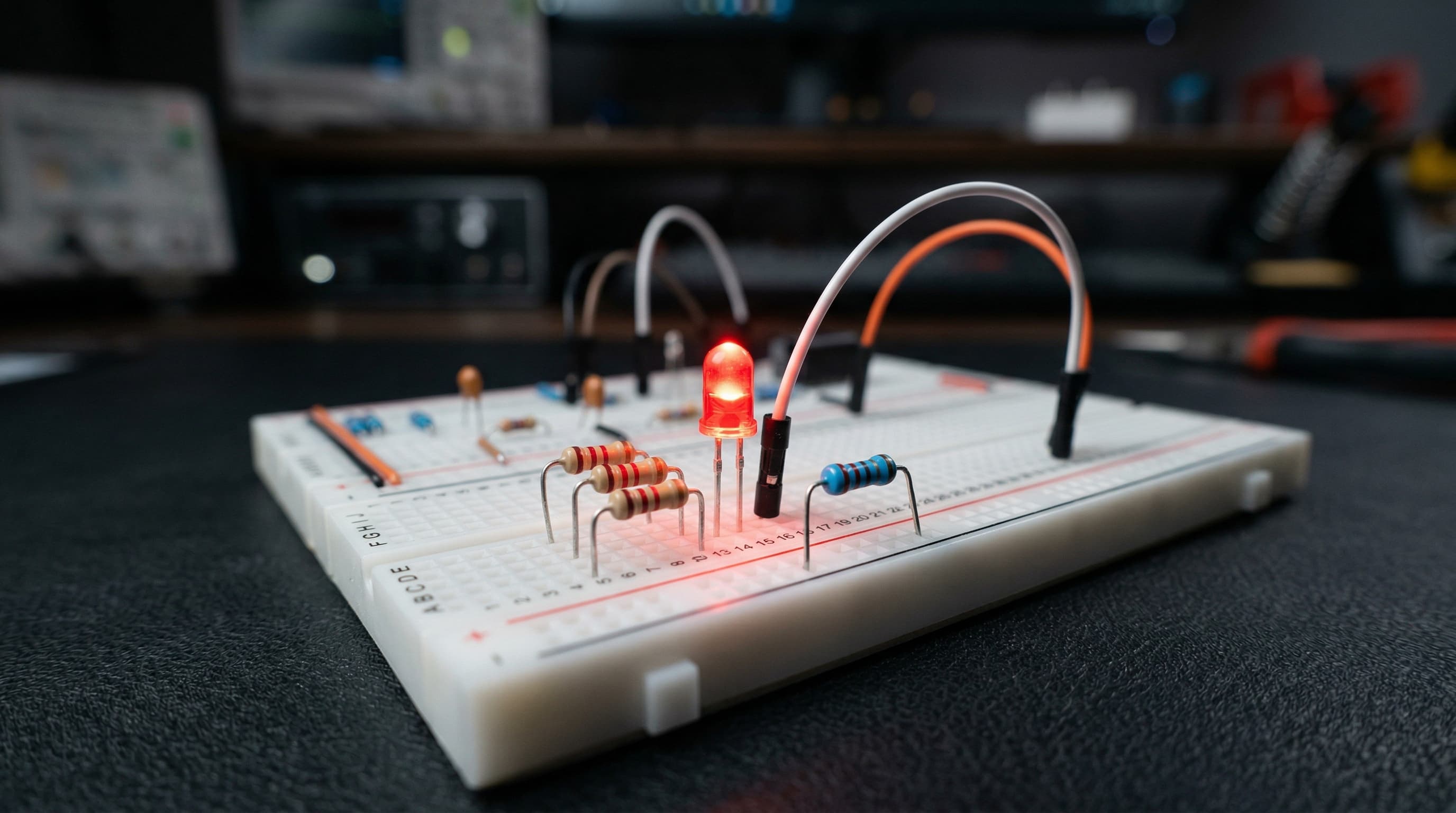 Componentes Básicos de Electrónica: LED, Resistencia y Protoboard